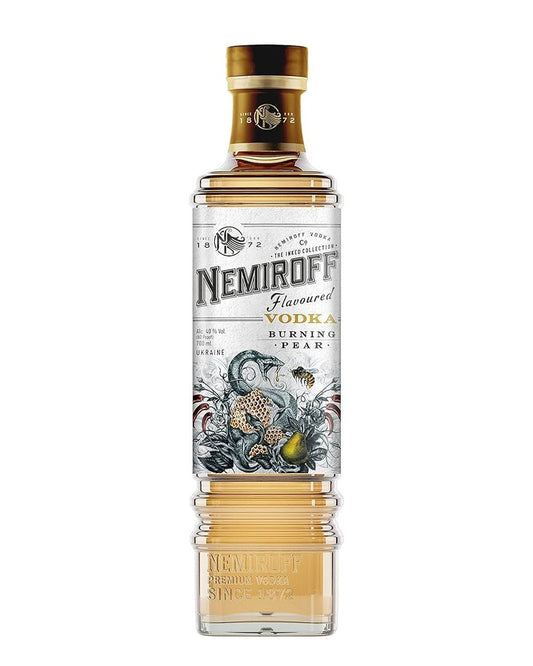 Nemiroff Burning Pear Vodka - The Inked Collection 70cl - Craft & Spiced Rum Box