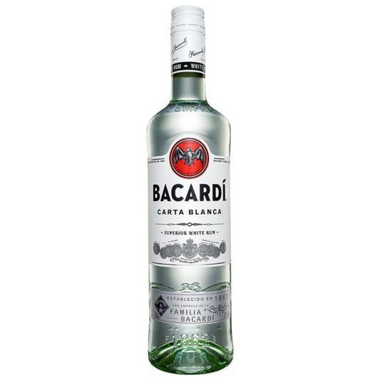 Bacardi Carta Blanca Rum 70cl 37.5% - Craft & Spiced Rum Box