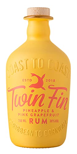 Twin Fin Coconut & Lychee Rum, 70cl & Twin Fin Pineapple & Pink Grapefruit Rum, 70cl - Craft & Spiced Rum Box