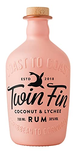 Twin Fin Coconut & Lychee Rum, 70cl & Twin Fin Pineapple & Pink Grapefruit Rum, 70cl - Craft & Spiced Rum Box