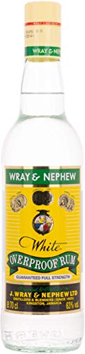 Wray and Nephew Rum 70 cl, 63% vol - White Overproof Jamaica Rum - Craft & Spiced Rum Box