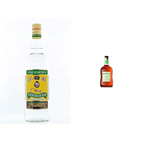 Wray and Nephew Rum 100 cl, 63% ABV - White Overproof Jamaica Rum & Appleton Estate Signature Jamaica Rum, 70cl - Craft & Spiced Rum Box