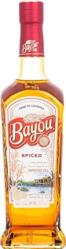 Bayou Spiced Rum, Made in Louisiana, Handcrafted, Pot - distilled and Gluten Free, 40 Percent ABV, 70 cl - Craft & Spiced Rum Box