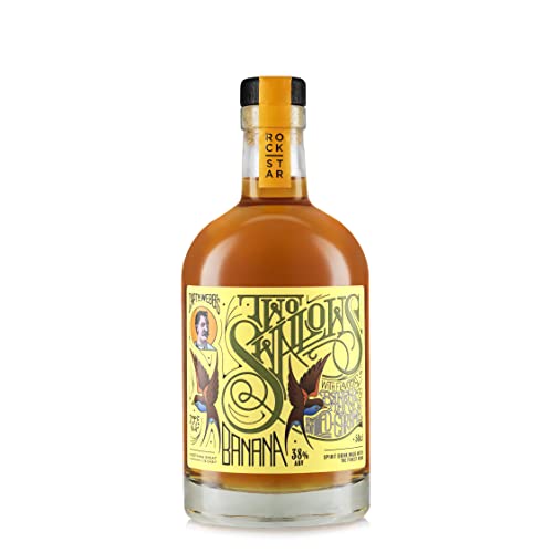 Rockstar Spirits Two Swallows Banana Premium Overproof Spiced Rum 50cl, 38% ABV & Two Swallows Pineapple Premium Overproof Spiced Rum 50cl, 38% ABV - Craft & Spiced Rum Box
