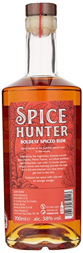 Spice Hunter the boldest Spiced Rum in the World 70cl, 38% ABV, Rum Deal of the Day, Ginger, Cloves, Nutmeg and Spiced Flavour - Craft & Spiced Rum Box