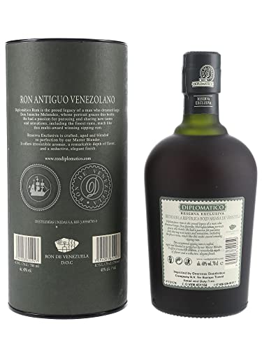 Diplomático Reserva Exclusiva Rum, 70 cl, 40 Percent - Craft & Spiced Rum Box