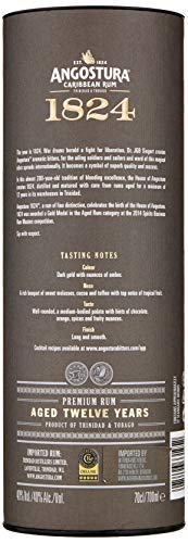 Angostura 1824 Rum, 70 cl - Craft & Spiced Rum Box