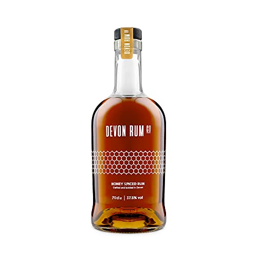 Devon Rum Co. Honey Spiced Rum | Hand - Crafted with Exotic Caribbean Rums, Fresh Devon Honey, Subtle Spices and Citrus | 37.5% ABV | 70cl - Craft & Spiced Rum Box