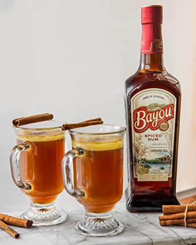 Bayou Spiced Rum, Made in Louisiana, Handcrafted, Pot - distilled and Gluten Free, 40 Percent ABV, 70 cl - Craft & Spiced Rum Box