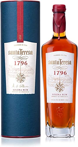 SANTA TERESA 1796 Venezuela Solera Rum, 40% ABV, 70cL / 700mL - Craft & Spiced Rum Box
