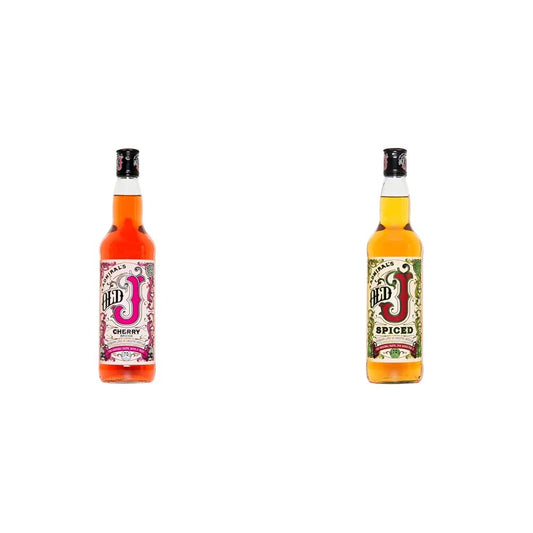 Old J Cherry Spiced Rum 70cl & Rum 70cl - Craft & Spiced Rum Box