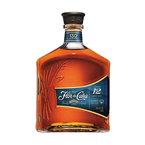 Flor de Caña 18 Year Rum, 70cl 40% ABV & Flor de Caña 12 Year Rum, 70cl 40% ABV - Craft & Spiced Rum Box