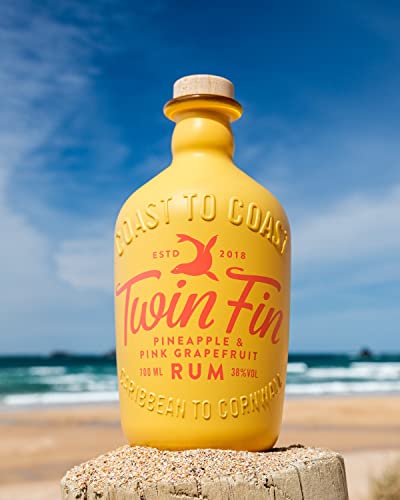 Twin Fin Pineapple & Pink Grapefruit Rum, 70cl & Twin Fin Cold Brew Coffee Rum Liqueur, 70cl - Craft & Spiced Rum Box