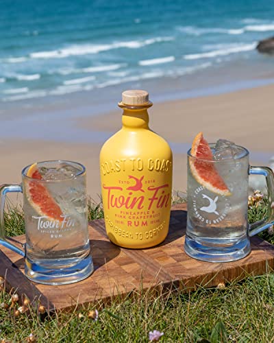 Twin Fin Pineapple & Pink Grapefruit Rum, 70cl & Twin Fin Cold Brew Coffee Rum Liqueur, 70cl - Craft & Spiced Rum Box