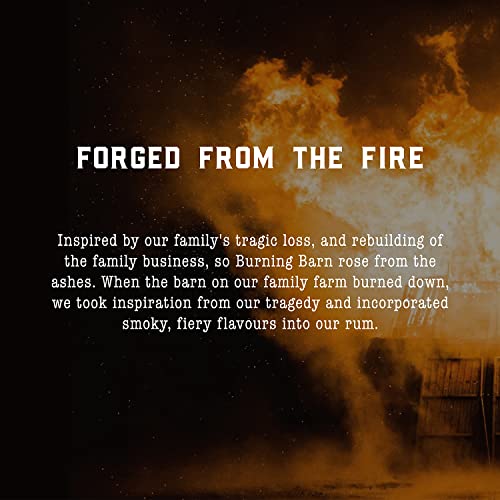 Burning Barn Rum - Spiced Rum - 70cl - 40% ABV - Notes Of Coconut, Vanilla, Molasses - Free From Artificial Flavouring - Enhance Your Drinks Cabinet - The Perfect Present - Craft & Spiced Rum Box