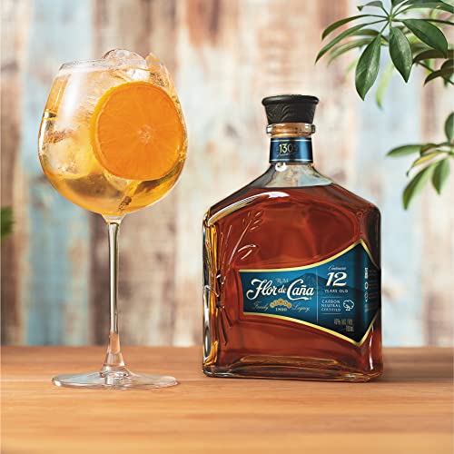 Flor de Caña 18 Year Rum, 70cl 40% ABV & Flor de Caña 12 Year Rum, 70cl 40% ABV - Craft & Spiced Rum Box