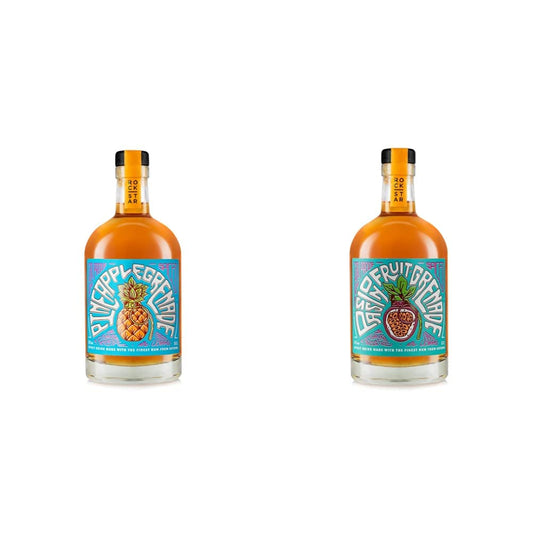 Rockstar Spirits Pineapple Grenade Premium Overproof Spiced Rum 50cl, 65% ABV & Passionfruit Grenade Premium Overproof Spiced Rum 50cl, 65% ABV - Craft & Spiced Rum Box