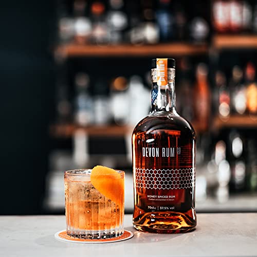 Devon Rum Co. Honey Spiced Rum | Hand - Crafted with Exotic Caribbean Rums, Fresh Devon Honey, Subtle Spices and Citrus | 37.5% ABV | 70cl - Craft & Spiced Rum Box