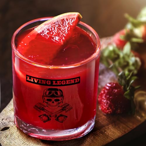 Joymaking Whiskey Glasses Gifts for Men, Whisky Glass Skull, Personalised Whiskey Glass, Rum Glass for Men Women, Rum Glass Gifts for Men 310ml - Craft & Spiced Rum Box