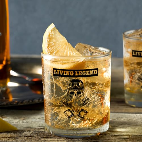 Joymaking Whiskey Glasses Gifts for Men, Whisky Glass Skull, Personalised Whiskey Glass, Rum Glass for Men Women, Rum Glass Gifts for Men 310ml - Craft & Spiced Rum Box