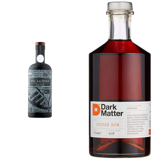 The Salford Dark Spiced Rum, 70cl & Dark Matter Spiced Rum, 70 cl - Craft & Spiced Rum Box
