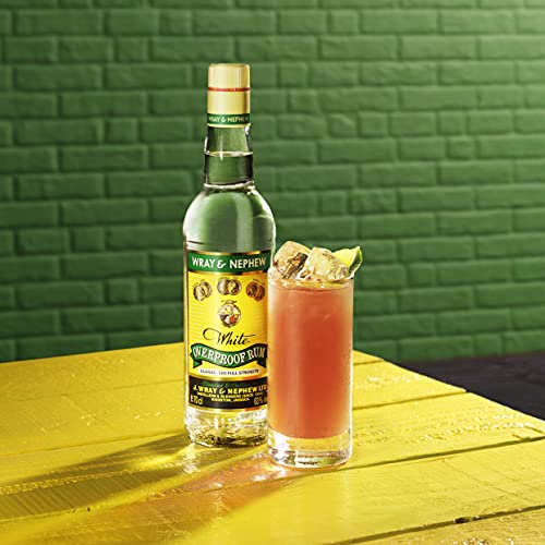 Wray and Nephew Rum 70 cl, 63% vol - White Overproof Jamaica Rum - Craft & Spiced Rum Box