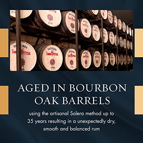 SANTA TERESA 1796 Venezuela Solera Rum, 40% ABV, 70cL / 700mL - Craft & Spiced Rum Box