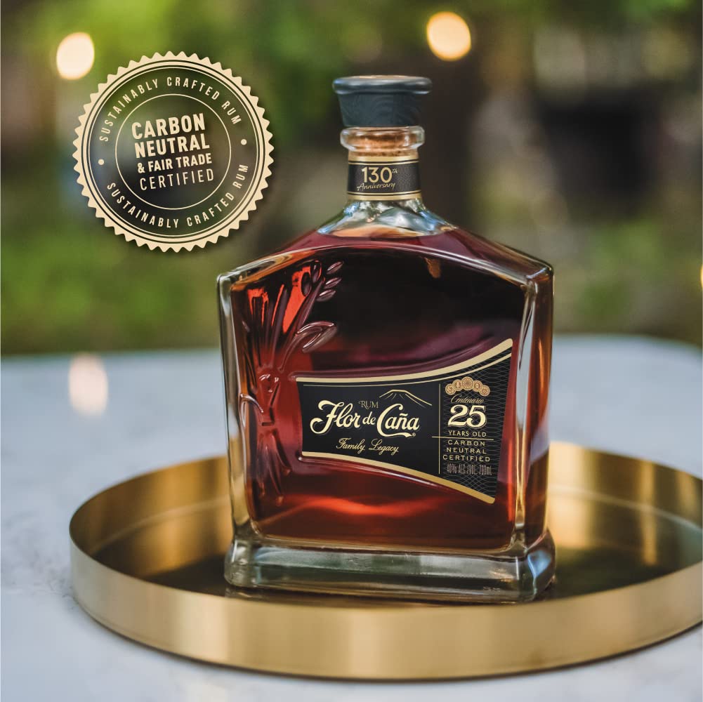 Flor de Caña 25 Year Rum, 70cl 40% ABV - Craft & Spiced Rum Box