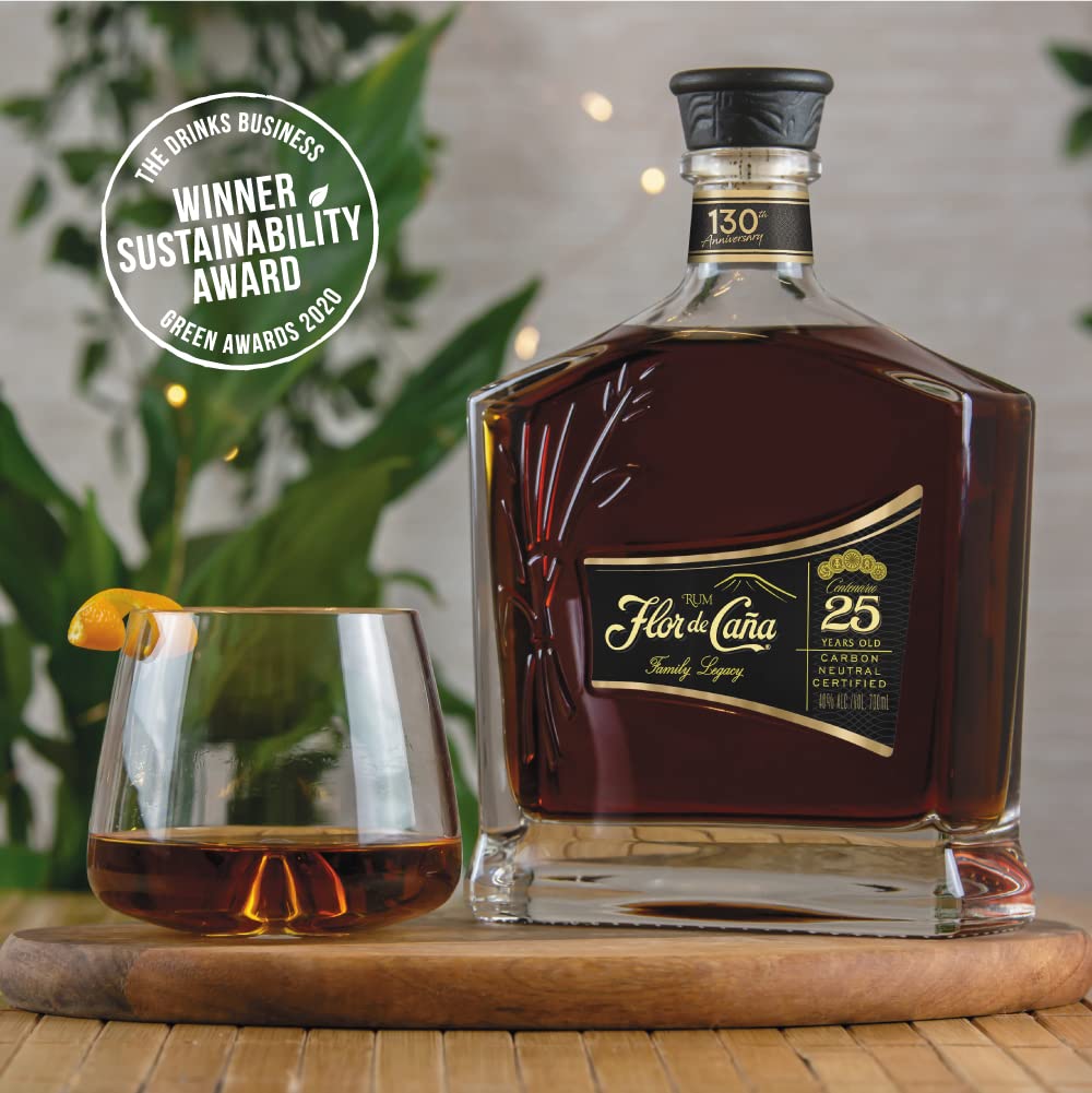 Flor de Caña 25 Year Rum, 70cl 40% ABV - Craft & Spiced Rum Box