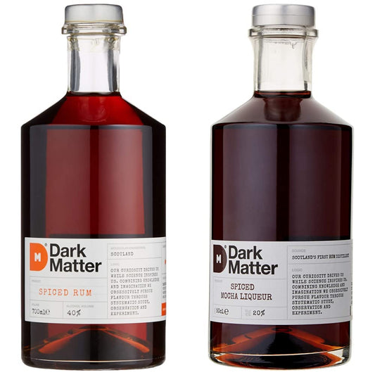 Dark Matter Spiced Rum, 70 cl & Dark Matter Spiced Mocha Liqueur, 50 cl - Craft & Spiced Rum Box