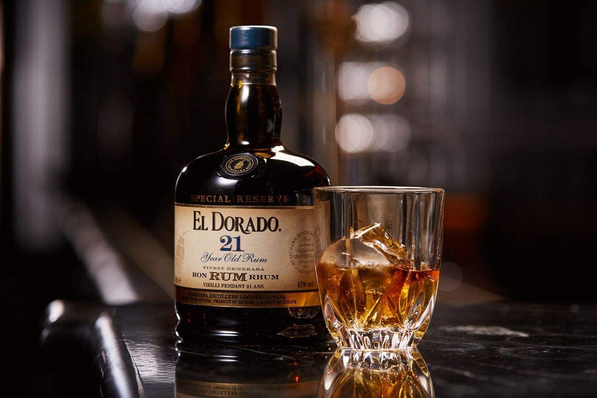 El Dorado Special Reserve 21 year Old Rum, 70 cl - Aged for 2 Years - Flavours of Tropical Fruit and Coffee - Perfect for Sipping & 15 Year Old Special Reserve Rum - Craft & Spiced Rum Box