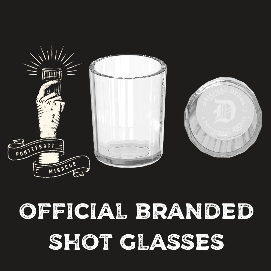 Original Deeds Rum - 4 Branded Shot Glasses - Craft & Spiced Rum Box