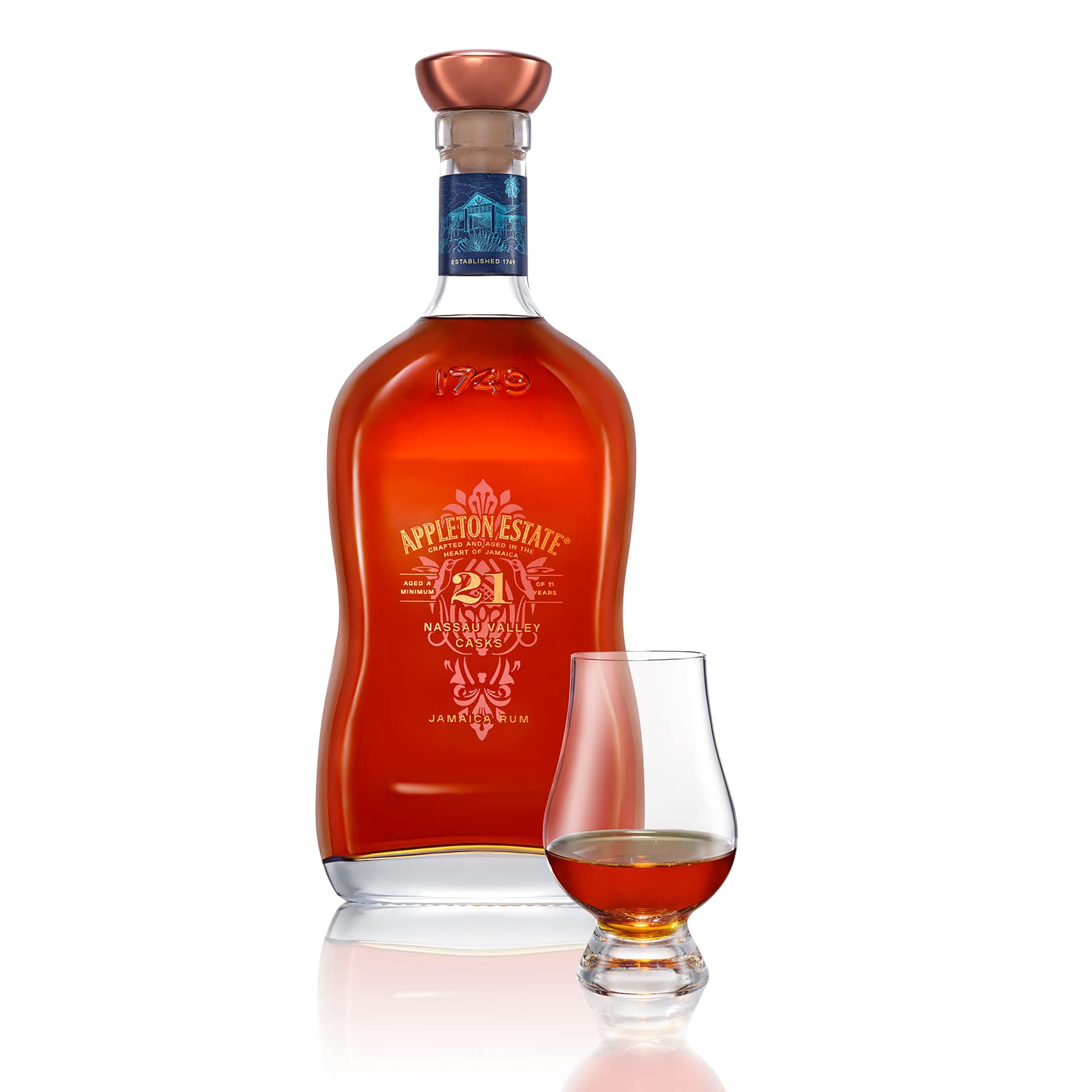Appleton Estate 21 Years Old Rum, 70 cl & Signature Jamaica Rum, 70cl - Craft & Spiced Rum Box