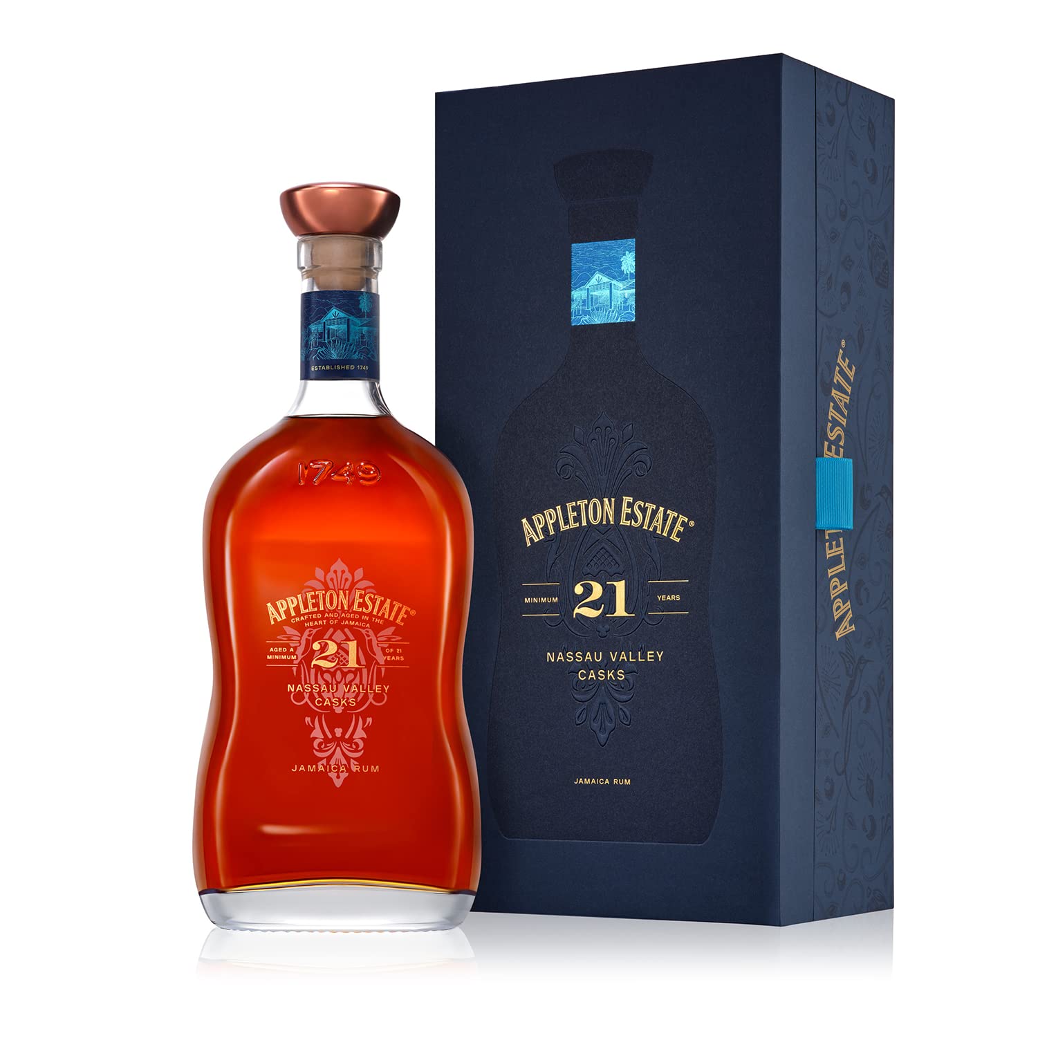 Appleton Estate 21 Years Old Rum, 70 cl & Signature Jamaica Rum, 70cl - Craft & Spiced Rum Box