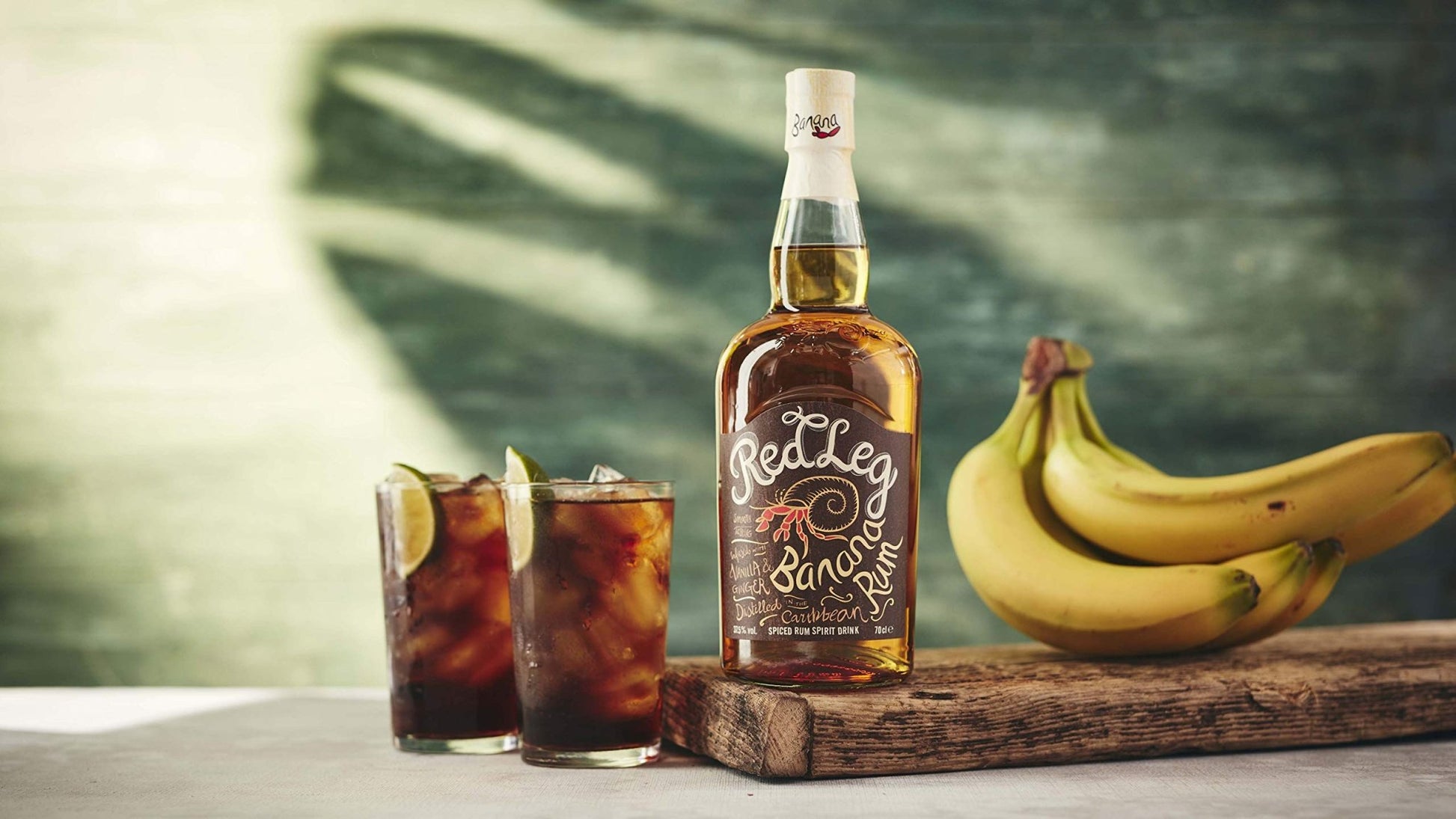 RedLeg Banana Rum - Premium aged Caribbean rum infused with banana, 70cl & Spiced Rum, 70 cl - Craft & Spiced Rum Box