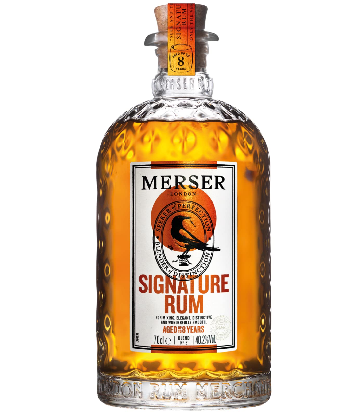 NEW Merser Signature Rum 70cl | An Exquisite Blend of Caribbean Rums | Aged up to 8 years | Award Winning Rum | 40.2% ABV & The Bush Rum Co. Original Spiced Rum - Craft & Spiced Rum Box