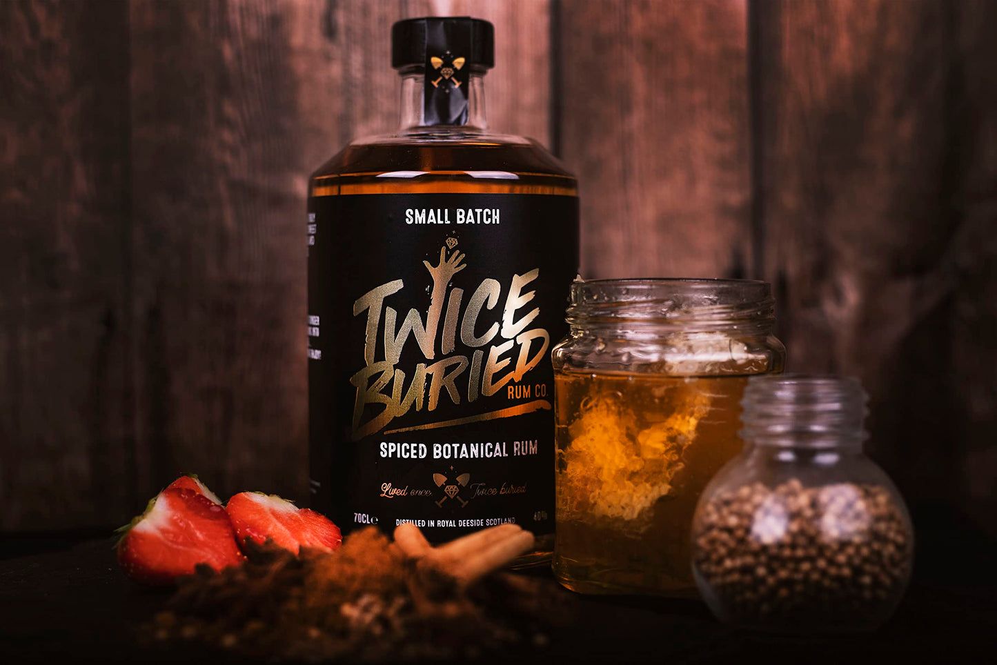 Twice Buried - 70cl Spiced Botanical Rum - Craft & Spiced Rum Box