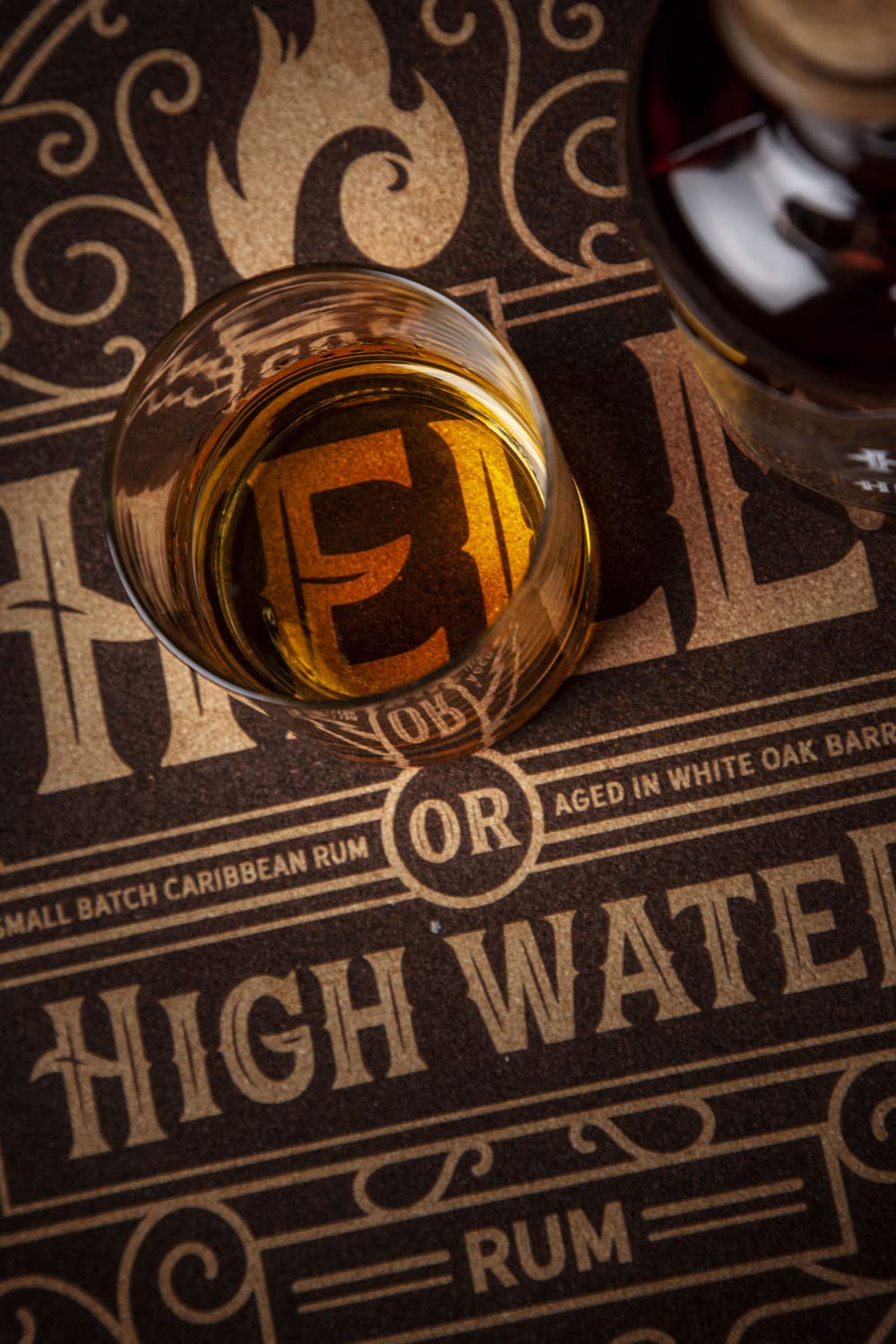 HELL OR HIGH WATER XO Premium Dark Rum with Gift Tube 70cl - Craft & Spiced Rum Box