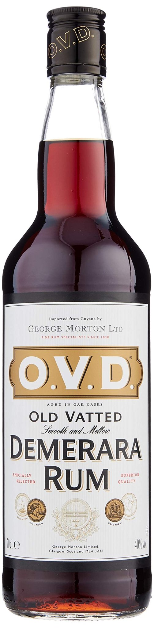 O.V.D Demerara Rum, 70 cl - Craft & Spiced Rum Box