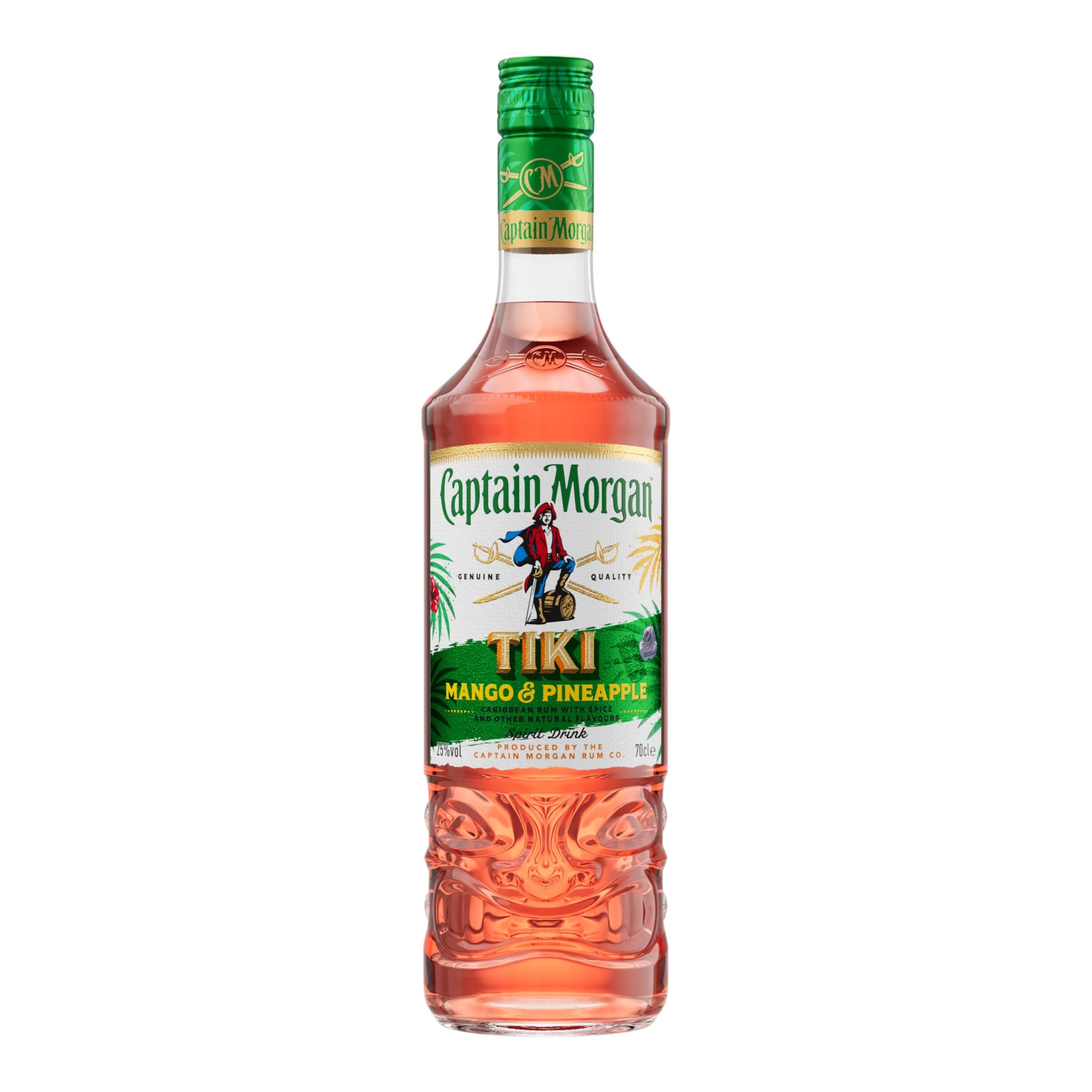 Captain Morgan Tiki Pineapple & Mango | 25% vol | 70cl | Rum Based Spirit Drink | in a Tiki Totem Shaped Bottle | Taste of the Tropics | for Tiki Drinks or a Cocktail - Craft & Spiced Rum Box