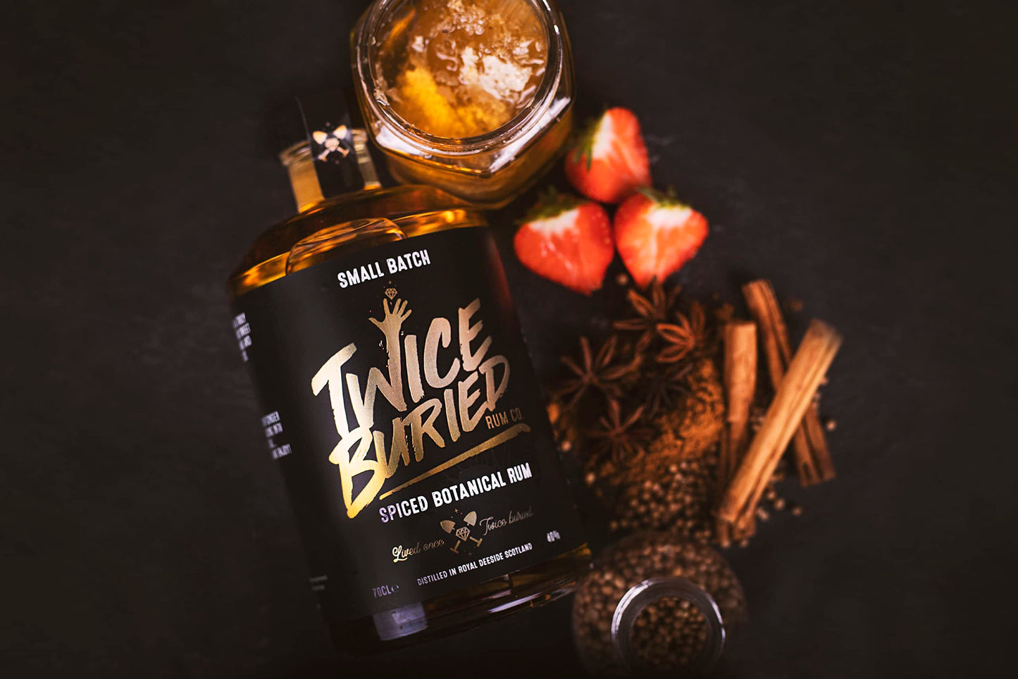 Twice Buried - 70cl Spiced Botanical Rum - Craft & Spiced Rum Box