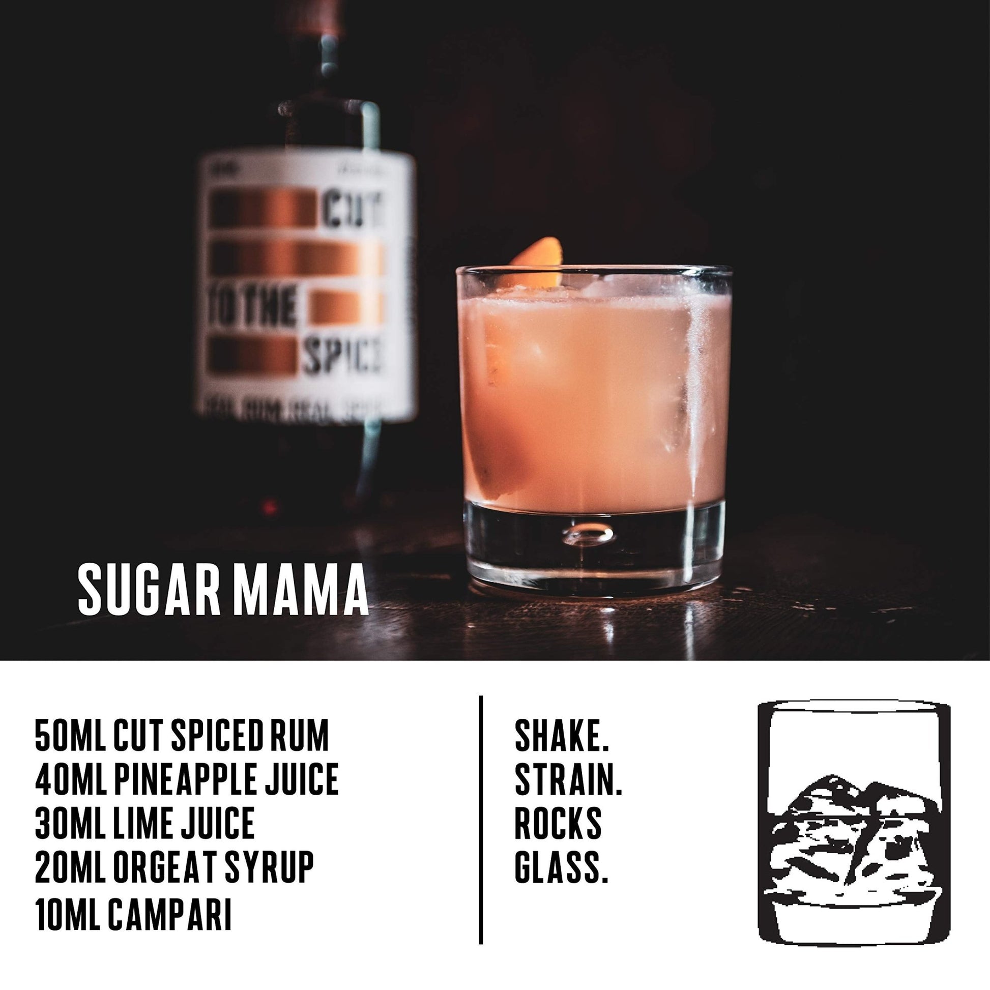 CUT RUM Spiced, 70 cl - Craft & Spiced Rum Box