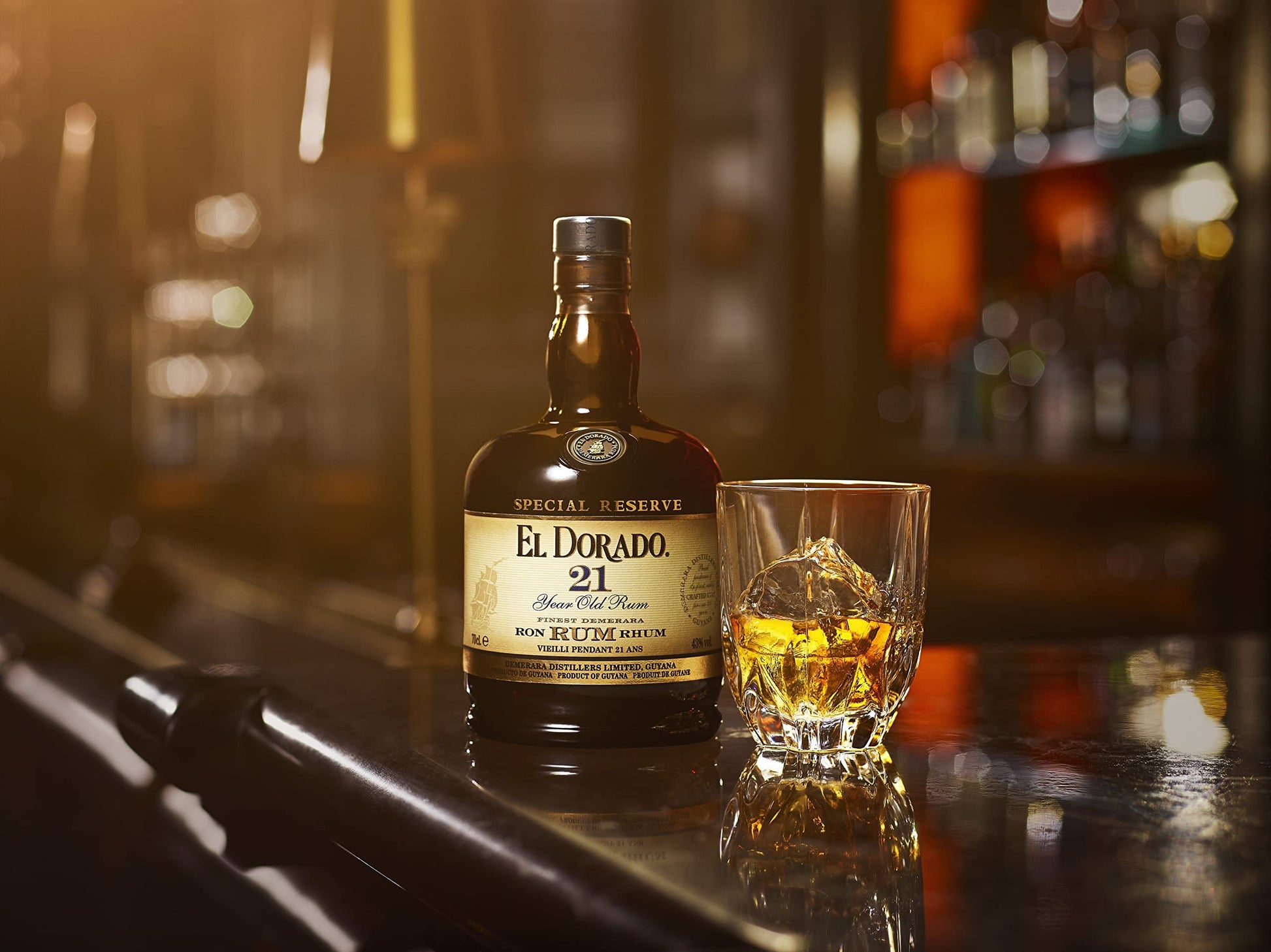 El Dorado Special Reserve 21 year Old Rum, 70 cl - Aged for 2 Years - Flavours of Tropical Fruit and Coffee - Perfect for Sipping & 15 Year Old Special Reserve Rum - Craft & Spiced Rum Box