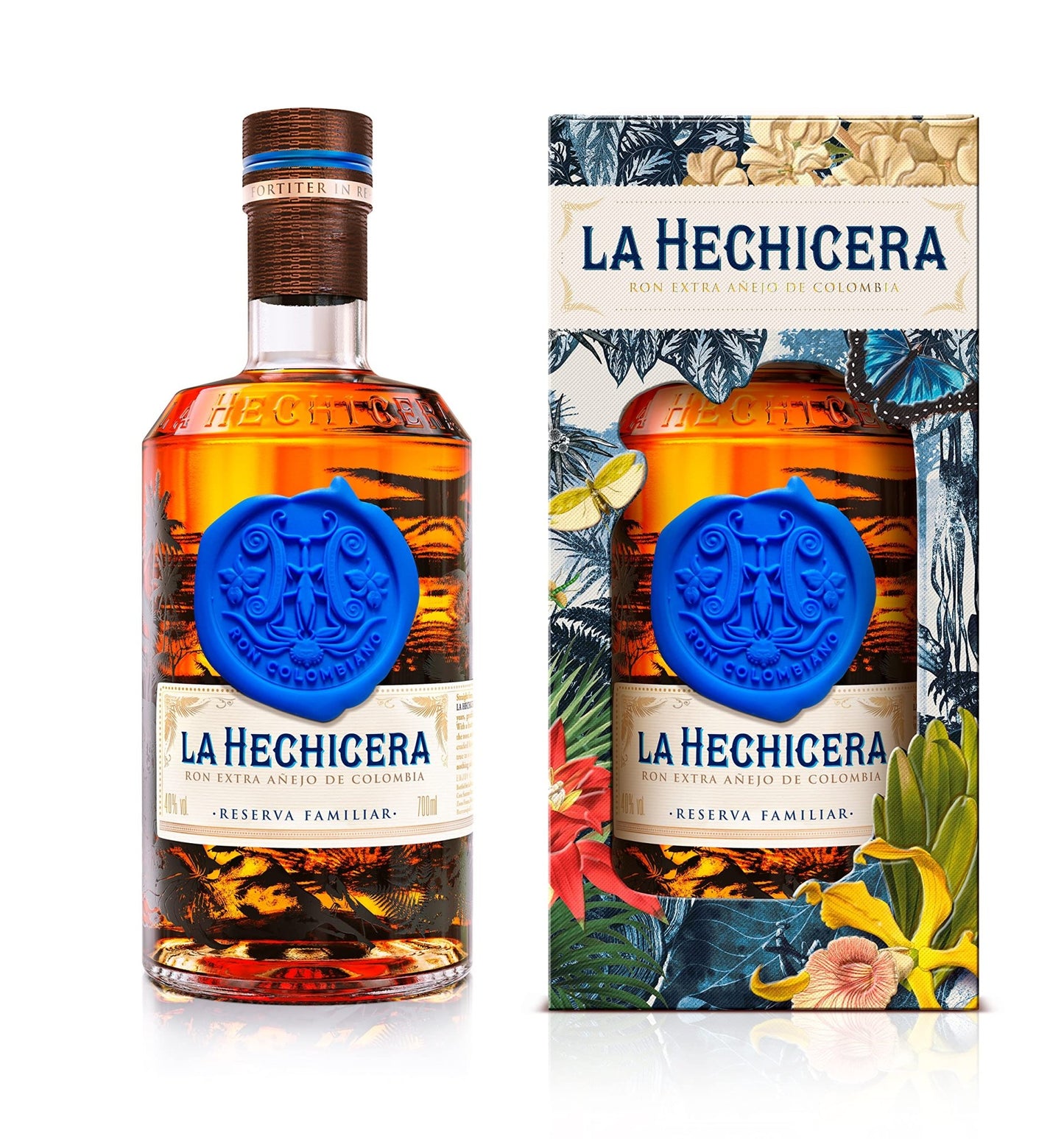 La Hechicera Serie Experimental Banana infused Rum, 70cl with Gift Box & Reserva Familiar Rum, 70cl with Gift Box - Craft & Spiced Rum Box