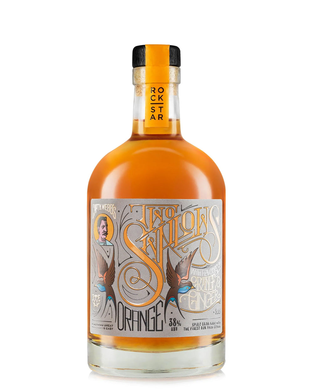 Two Swallows Orange & Ginger Spiced Rum 38% | 50cl