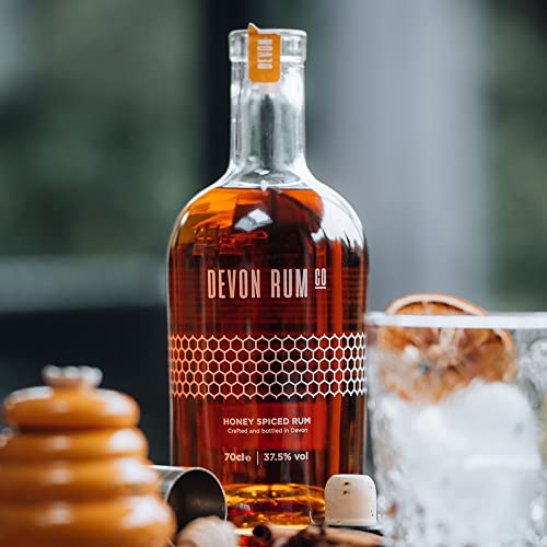 Devon Rum Co. Honey Spiced Rum | Hand-Crafted with Exotic Caribbean Rums, Fresh Devon Honey, Subtle Spices and Citrus | 37.5% ABV | 70cl