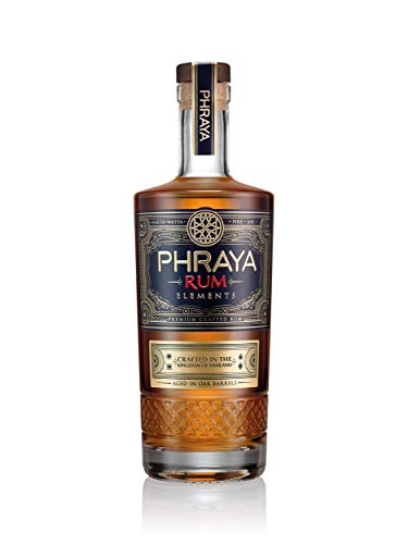PHRAYA Elements, Premium Gold Rum, Aged in Oak Barrels, Crafted In Central West Region of The Kingdom of Thailand, Gentle Spices, Leaving a Warm Lingering Finish, 40% vol, 70 cl