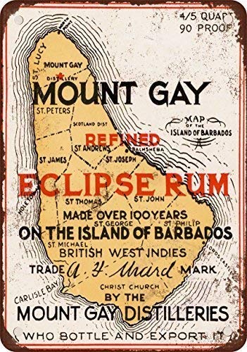 1937 Mount Gay Eclipse Rum Vintage Look Reproduction Metal Tin Sign Vintage TIN SIGN 7.8 * 11.8 inch(L * W)