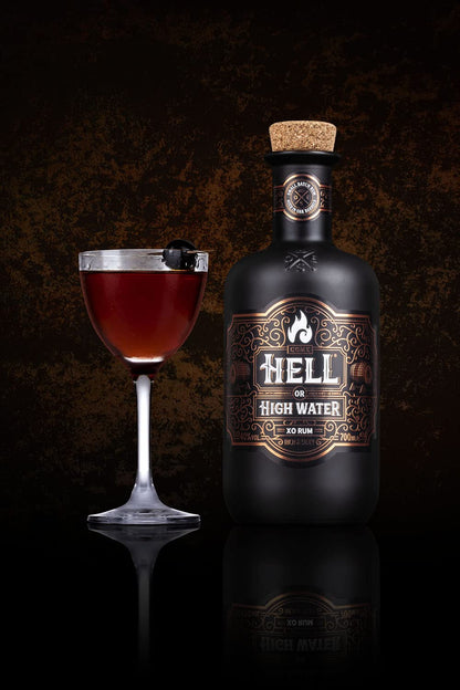 HELL OR HIGH WATER XO Premium Dark Rum with Gift Tube 70cl