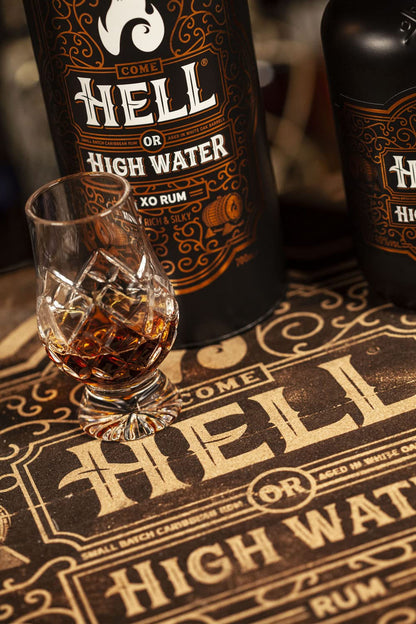 HELL OR HIGH WATER XO Premium Dark Rum with Gift Tube 70cl